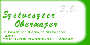 szilveszter obermajer business card